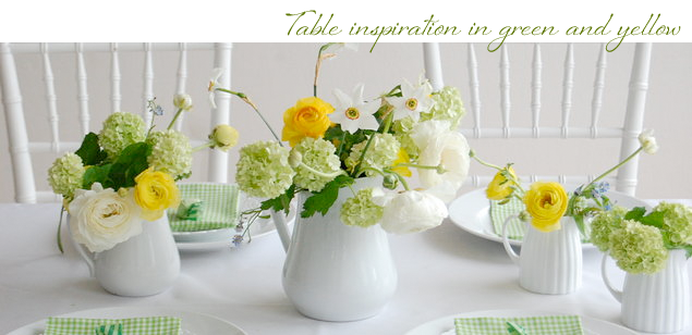 Table inspiration in green and yellow ♥ Вдъхновение в зелено и жълто