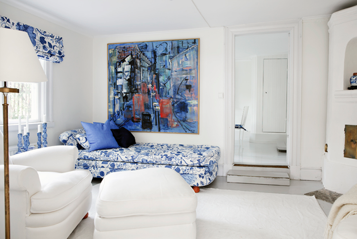 WHITE AND BLUE